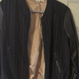 Easel Black and Gold Bomber Jacket